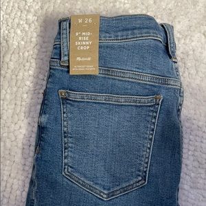 Madewell mid rise skinny crop jeans